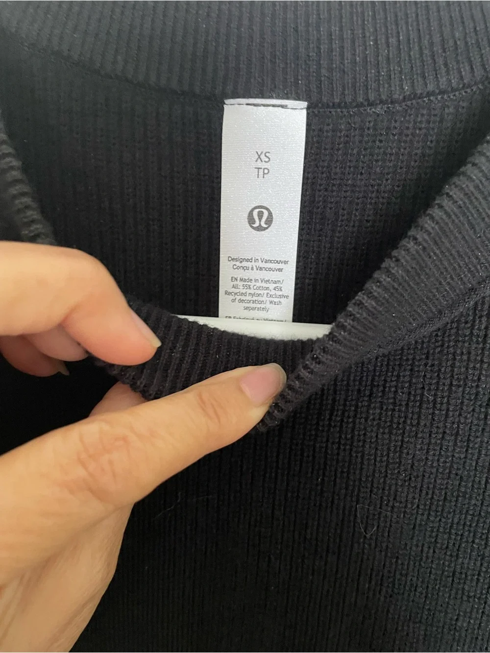 Lululemon Black Sweater